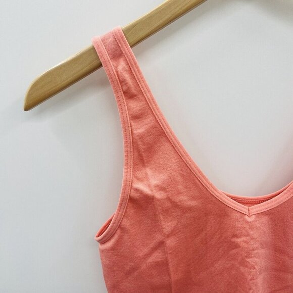 Abound Womens Size Medium Sleeveless Seamless Reversible Crop Top in Orange 2328 - Picture 2 of 6